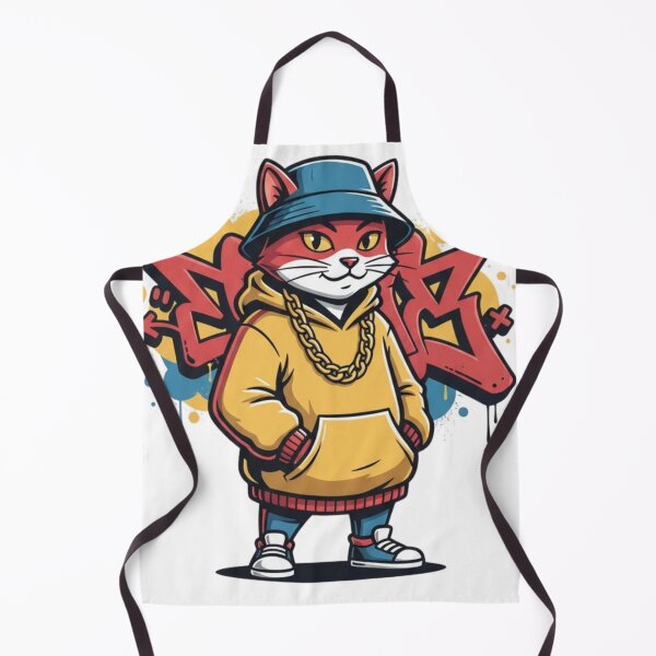 Item preview, Cool Hip-Hop Cat – Retro Streetwear Cat Art – Funny 90s Graffiti Cat Lover Gift Design designed and sold by MadeByACJ.