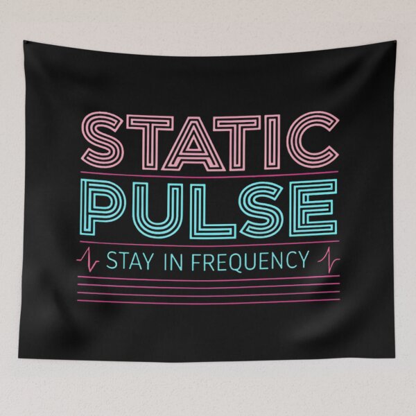 Item preview, Static Pulse — Asymmetrical Neon-Vector Typography with Modern Linear Motion and Futuristic Streetwear Energy designed and sold by Artiviose.
