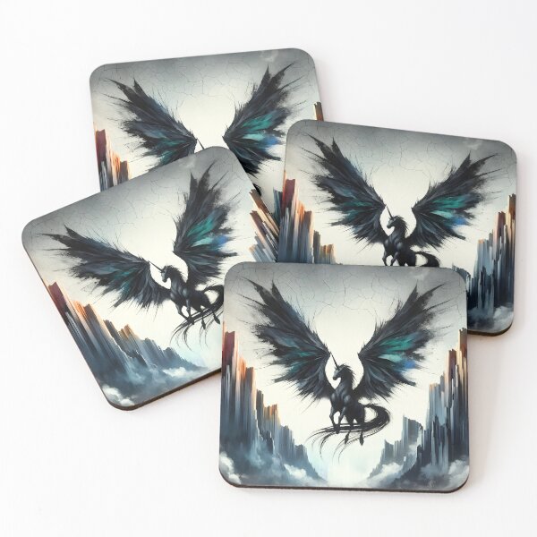Item preview, Black Alicorn, Ai Generated Art  designed and sold by ACC .
