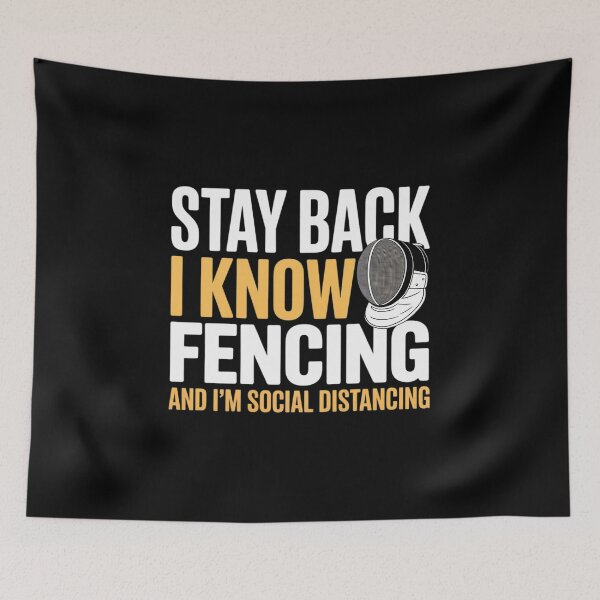 Item preview, Stay Back I Fence Funny Social Distancing Parody designed and sold by BiellaSar.