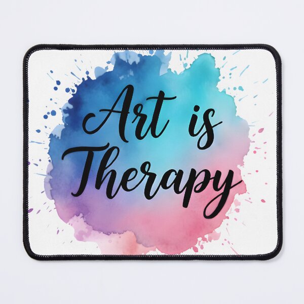Item preview, "Art is Therapy" Watercolor Calligraphy designed and sold by ShadowArt-Sahil.