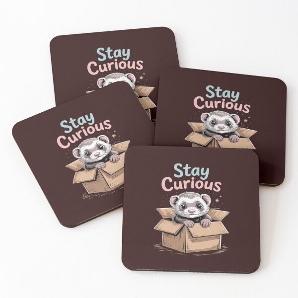 Item preview, Stay Curious Box Ferret designed and sold by BiellaSar.