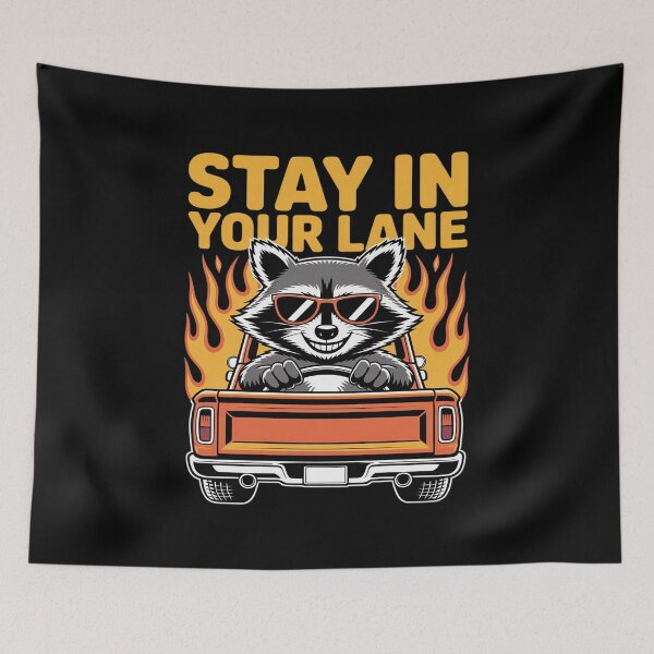 Item preview, Stay In Your Lane Funny Raccoon Lover designed and sold by BiellaSar.