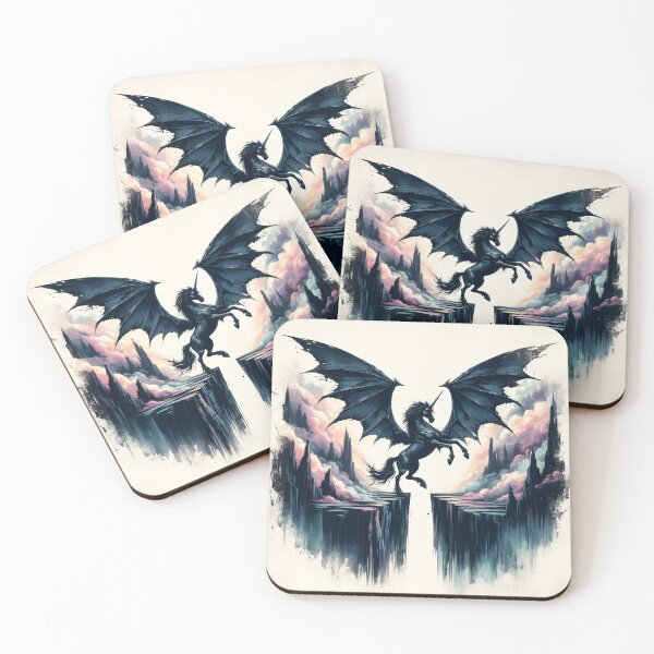 Item preview, Black Alicorn, Ai Generated Art  designed and sold by ACC .