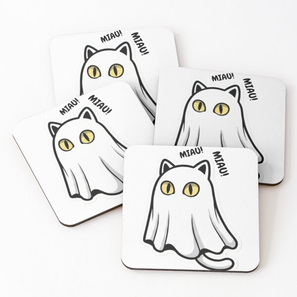 Item preview, Grumpy Ghost Cat designed and sold by FablabArt.