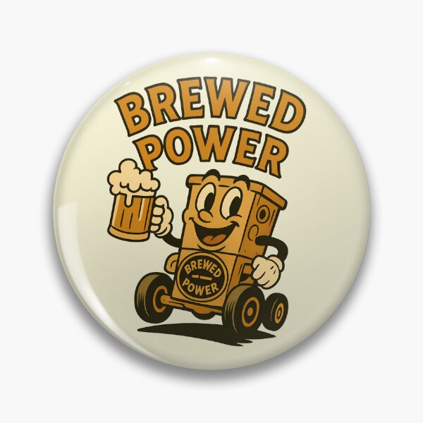 Item preview, Brewed Power – Retro Beer Lover Vintage Cartoon Design designed and sold by Imaginationbeyond.