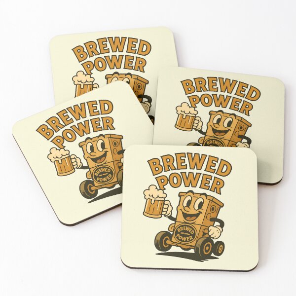 Item preview, Brewed Power – Retro Beer Lover Vintage Cartoon Design designed and sold by Imaginationbeyond.