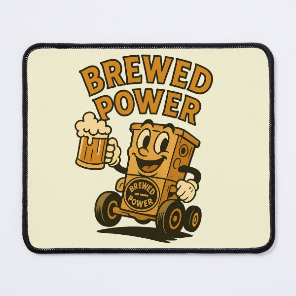 Item preview, Brewed Power – Retro Beer Lover Vintage Cartoon Design designed and sold by Imaginationbeyond.