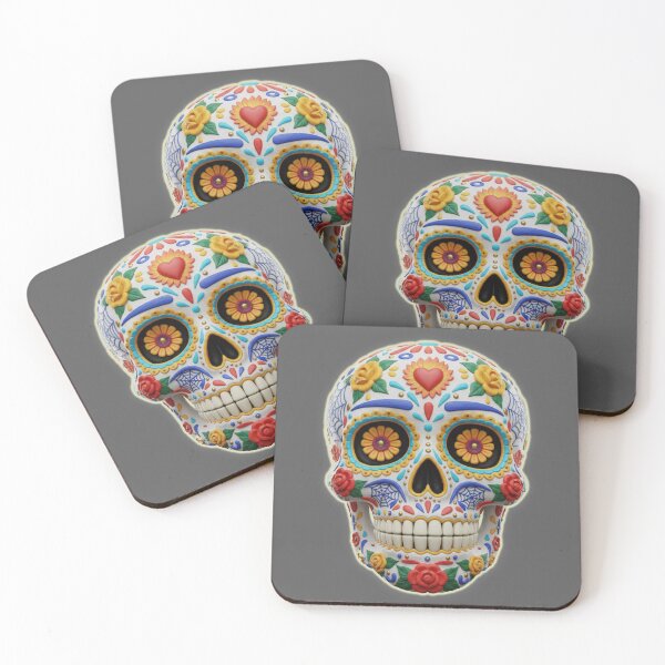 Item preview, Calavera Florida designed and sold by StoneBluePlanet.