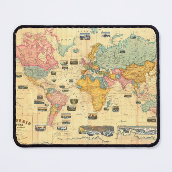 Item preview, Beautiful Vintage Pastel Colors World Map designed and sold by easteuromaps.