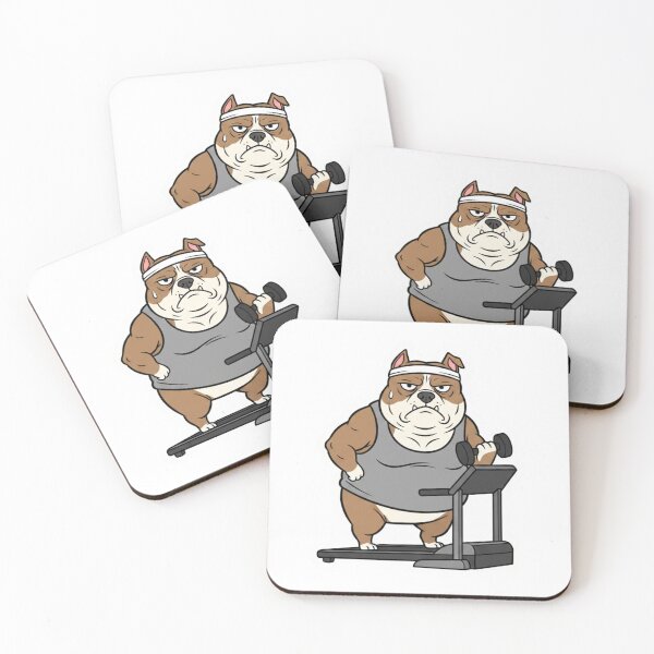 Item preview, Grumpy Anti-Gym Pitbull designed and sold by FablabArt.