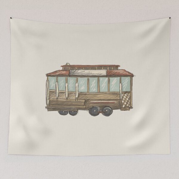 Item preview, Cute Cable Car designed and sold by Those Pencil Shavings.