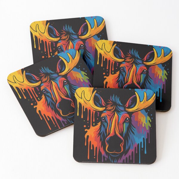 Item preview, Technicolor Moose designed and sold by The Feral Shirtening.