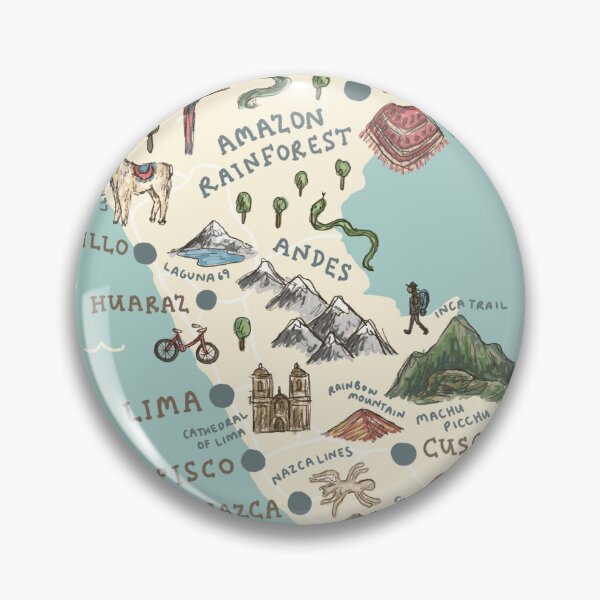 Item preview, Map of Peru designed and sold by Those Pencil Shavings.