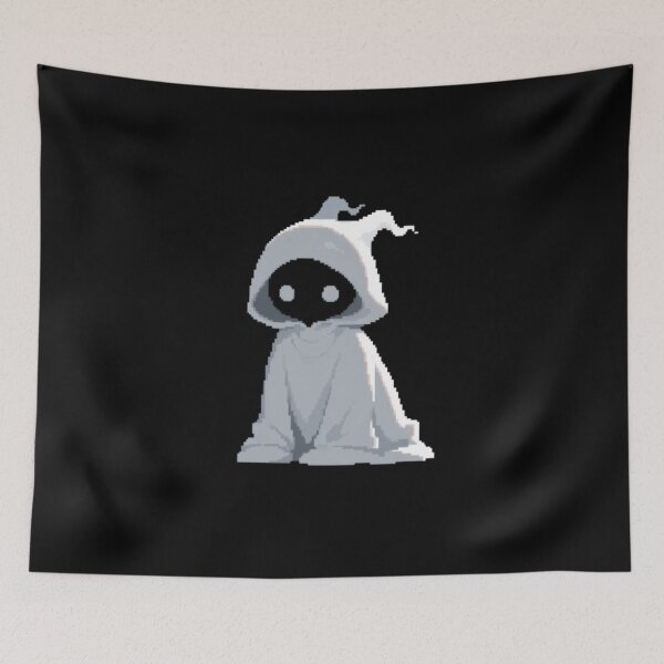 Item preview, Tiny Hooded Ghost – Adorable Halloween Spirit  designed and sold by UniqueArtsOnly.