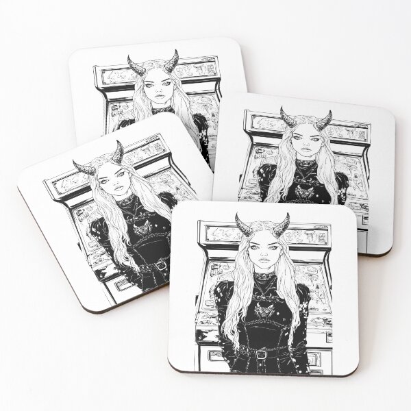 Item preview, Arcade Devil - Gothic Gamer Girl designed and sold by JackrabbitPub.
