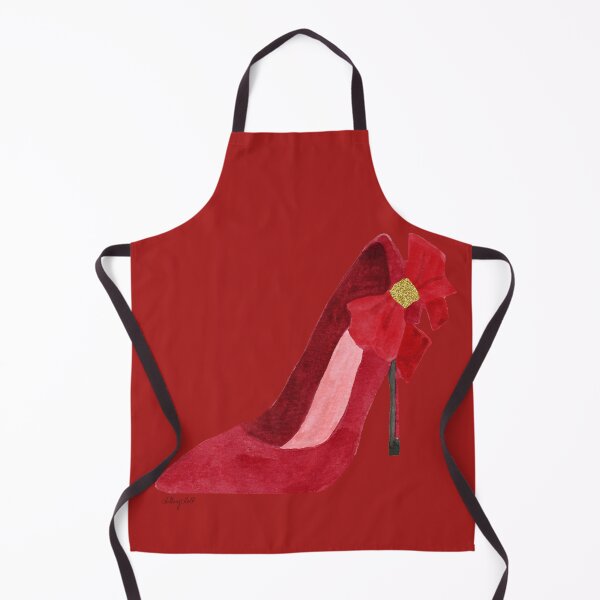 Aperçu de l'œuvre chaussure de créateur à talon aiguille rouge simple pour femme avec un nœud créée et vendue par Hillary Holt.