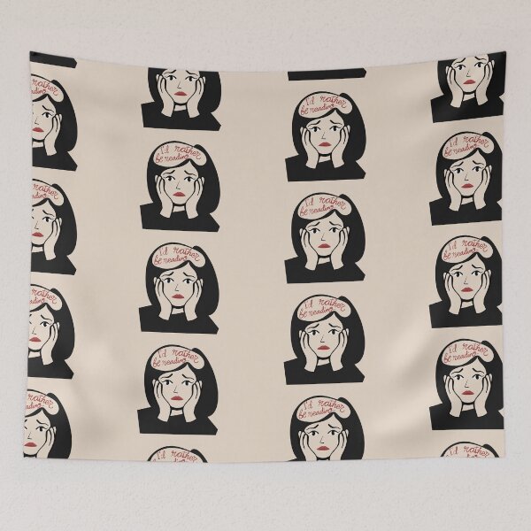 Item preview, I'd Rather Be Reading designed and sold by ellealsopaints.