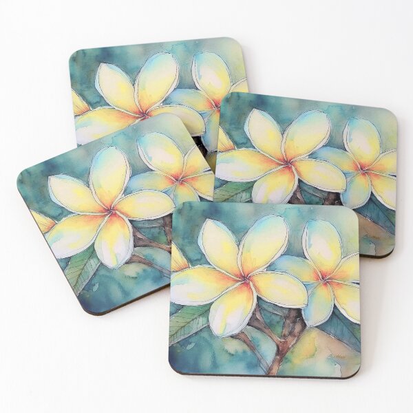 Item preview, Two Hawaiian Plumeria designed and sold by J Marielle Designs.