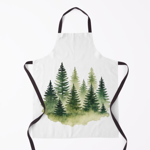 Item preview, Watercolor Evergreen Forest Landscape Illustration designed and sold by ArtfulWeave.