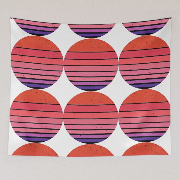 Item preview, Retro Sunset Gradient Circle Minimalist Design designed and sold by ArtfulWeave.