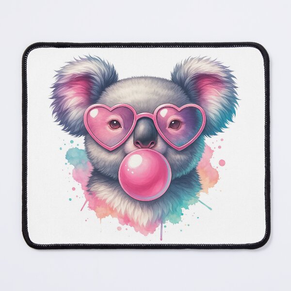 Item preview, Cute Koala with Heart Glasses and Bubblegum Pop Art Design designed and sold by ArtfulWeave.