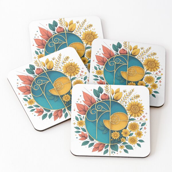 Item preview, Golden Ratio Floral Geometry Art Design designed and sold by ArtfulWeave.