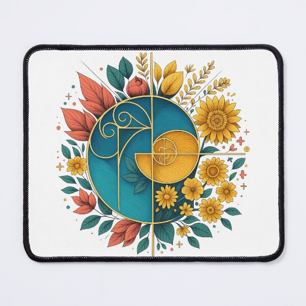 Item preview, Golden Ratio Floral Geometry Art Design designed and sold by ArtfulWeave.