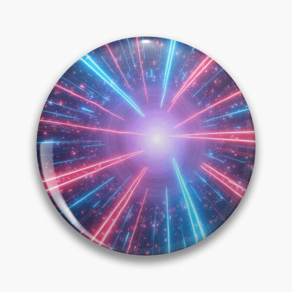 Item preview, Electric Blue And Vibrant Pink Light Cosmic Intense Neon Hyperspace Tunnel Design designed and sold by PatternsPalette.