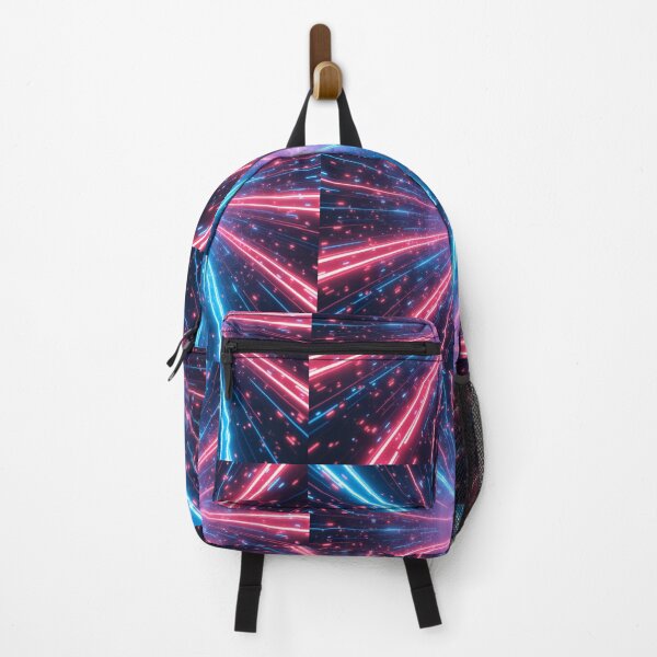 Item preview, Electric Blue And Vibrant Pink Light Cosmic Intense Neon Hyperspace Tunnel Design designed and sold by PatternsPalette.