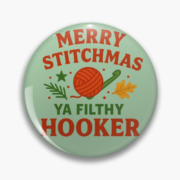 Artikelvorschau, Merry Stitchmas Ya Filthy Hooker Lustiges Häkel-Feriendesign für Garnliebhaber entworfen und verkauft von StrictlyPride.