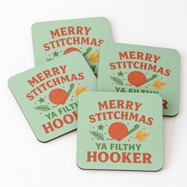 Item preview, Merry Stitchmas Ya Filthy Hooker  Funny Crochet Holiday Design for Yarn Lovers designed and sold by StrictlyPride.