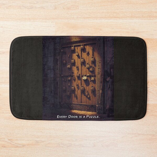 Item preview, Every Door Is a Puzzle – Mysterious Locked Door Illustration designed and sold by ConfuseLab Alt.