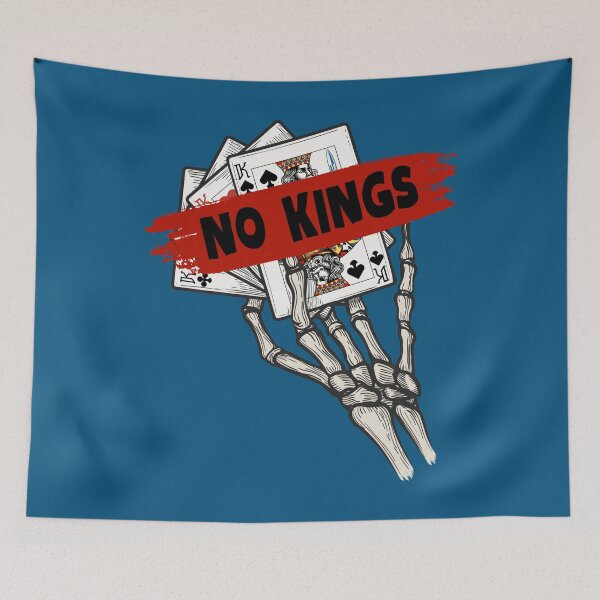 Item preview, No Kings - skeleton hand designed and sold by DesignCollectiv.