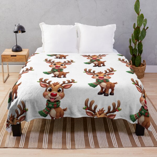 Artikelvorschau, Reindeer with Festive Scarf entworfen und verkauft von HorizonStores.