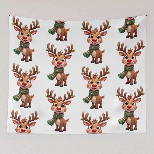 Artikelvorschau, Reindeer with Festive Scarf entworfen und verkauft von HorizonStores.