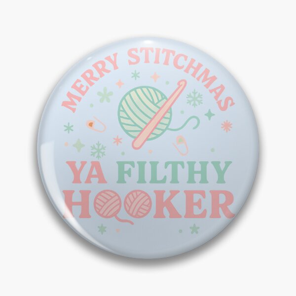 Artikelvorschau, Frohe Stitchmas, Ya Filthy Hooker, Pastell-Mint und Pink, Häkel-Weihnachten entworfen und verkauft von StrictlyPride.