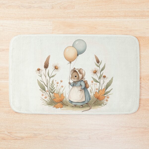 Item preview, Mice and Balloons | Autumn Cottagecore Illustration designed and sold by Pasteltone.