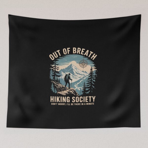 Item preview, Out of Breath Hiking Society Nature Sport Outdoor Tee  designed and sold by EllinoKlemo.