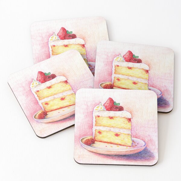 Item preview, Strawberry Cake Drawing designed and sold by LushLinesStudio.