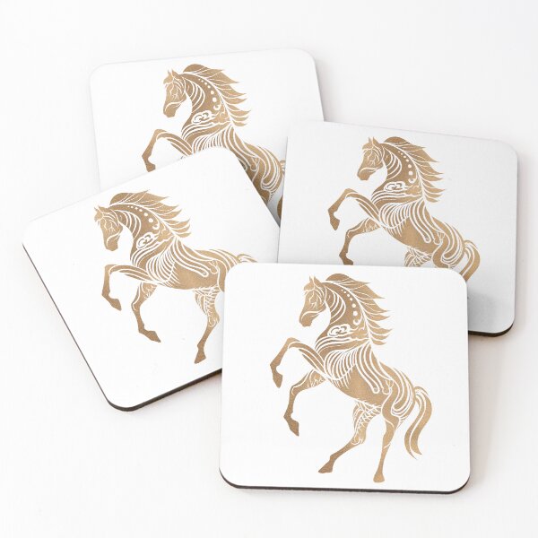 Item preview, Exclusive sandy beige ornament with horse and bonuses in limited edition print designed and sold by Encreable.
