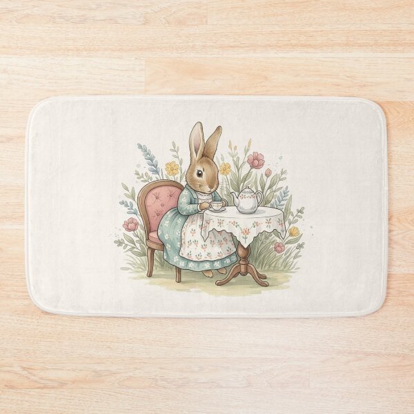 Item preview, Cottagecore Bunny Tea Party designed and sold by Pasteltone.