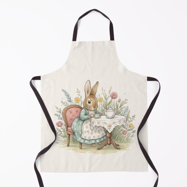 Item preview, Cottagecore Bunny Tea Party designed and sold by Pasteltone.