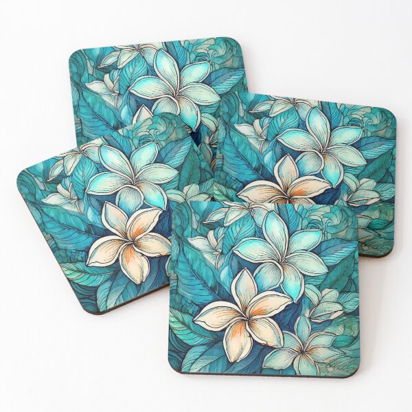 Item preview, Colorful Hawaiian Plumeria Dreams designed and sold by J Marielle Designs.
