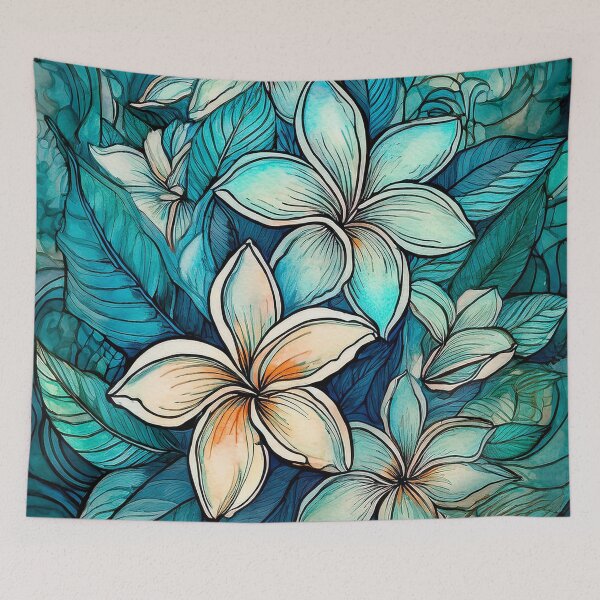 Item preview, Colorful Hawaiian Plumeria Dreams designed and sold by J Marielle Designs.