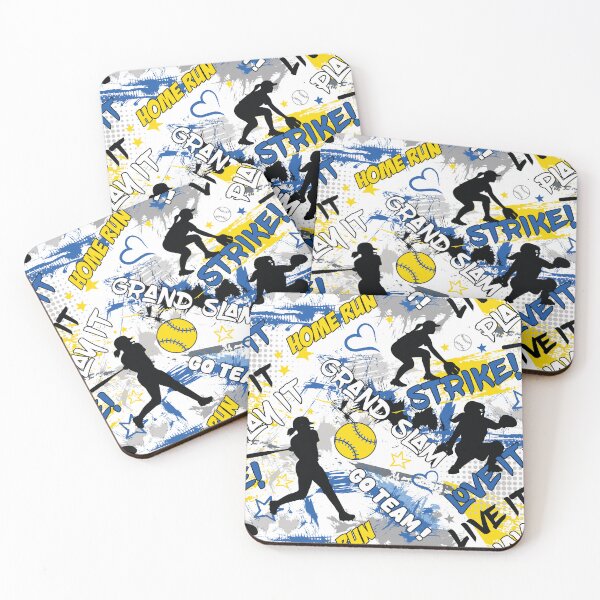 Item preview, Softball Sport Grunge Blue designed and sold by VintageStyle.