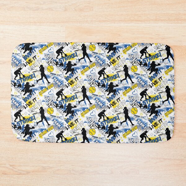 Item preview, Softball Sport Grunge Blue designed and sold by VintageStyle.