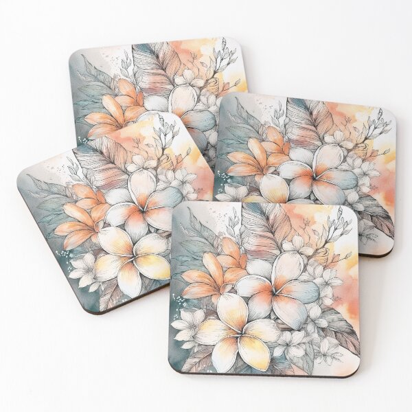 Item preview, Hawaiian Plumeria Illustration designed and sold by J Marielle Designs.