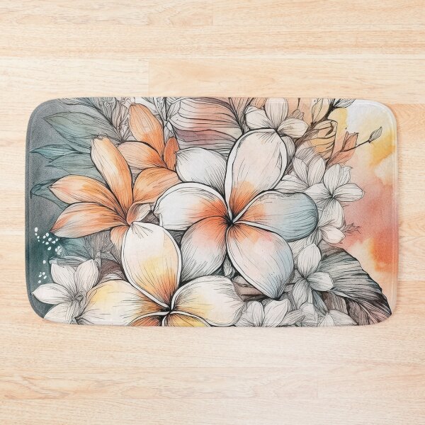 Item preview, Hawaiian Plumeria Illustration designed and sold by J Marielle Designs.