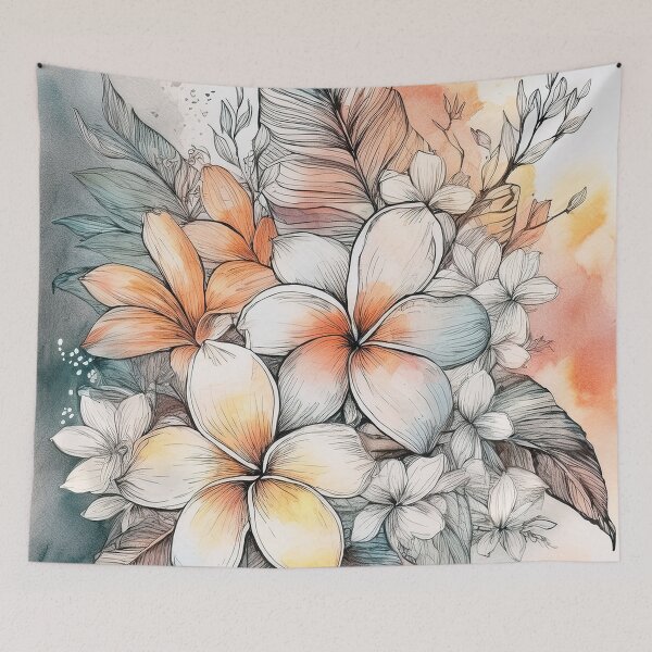 Item preview, Hawaiian Plumeria Illustration designed and sold by J Marielle Designs.